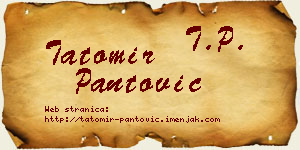 Tatomir Pantović vizit kartica